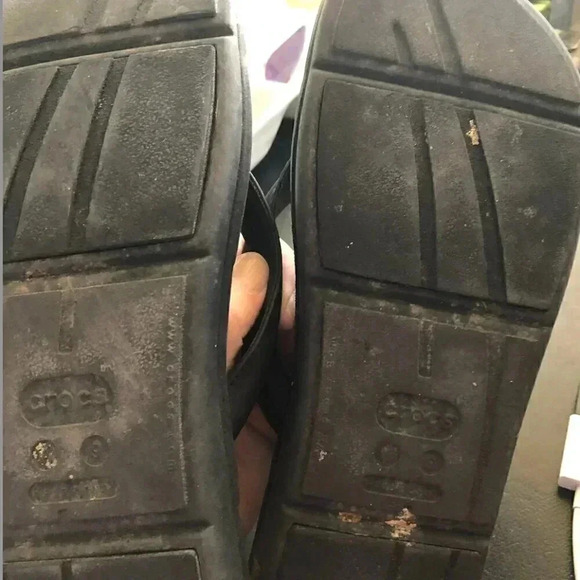 CROCS Captiva Cushioned Slip-on Thong Angled Comfort Sandals in Black - Picture 4 of 4